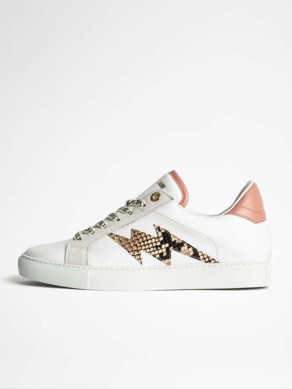 Zadig & Voltaire Leather Animal Print Sneakers Women's Size: 36